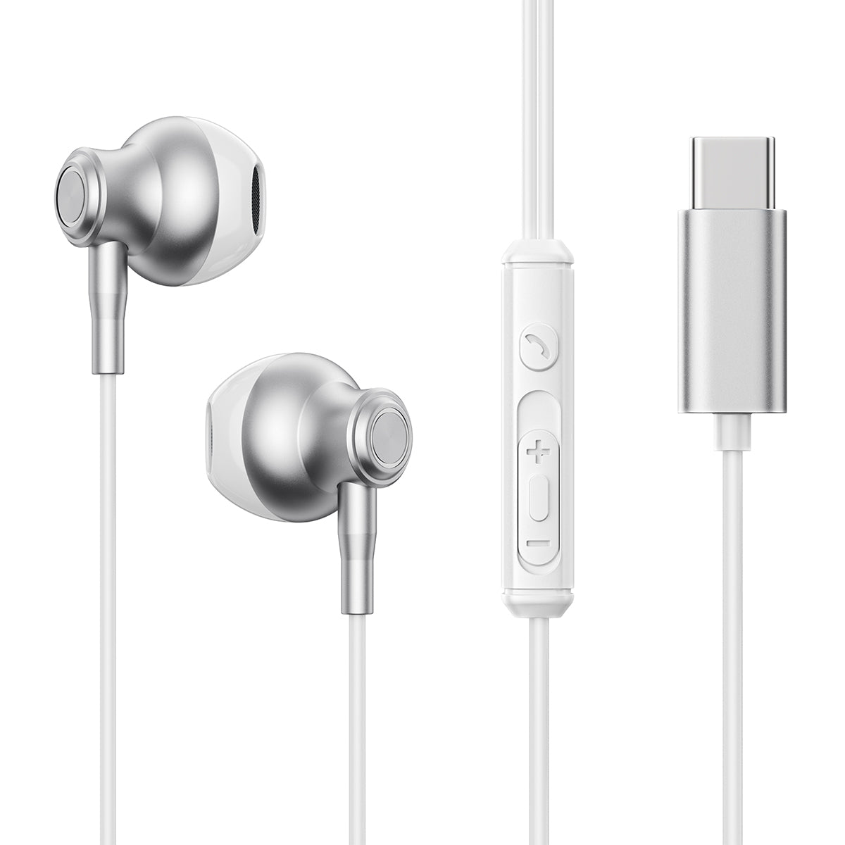 JOYROOM EC07 Type-C Wired Semi-in-ear Earphone TPE+ABS+Metal Wire Control Phone Music Headset JOYROOM EC07 Type-C Wired Semi-in-ear Earphone TPE+ABS+Metal Wire Control Phone Music Headset